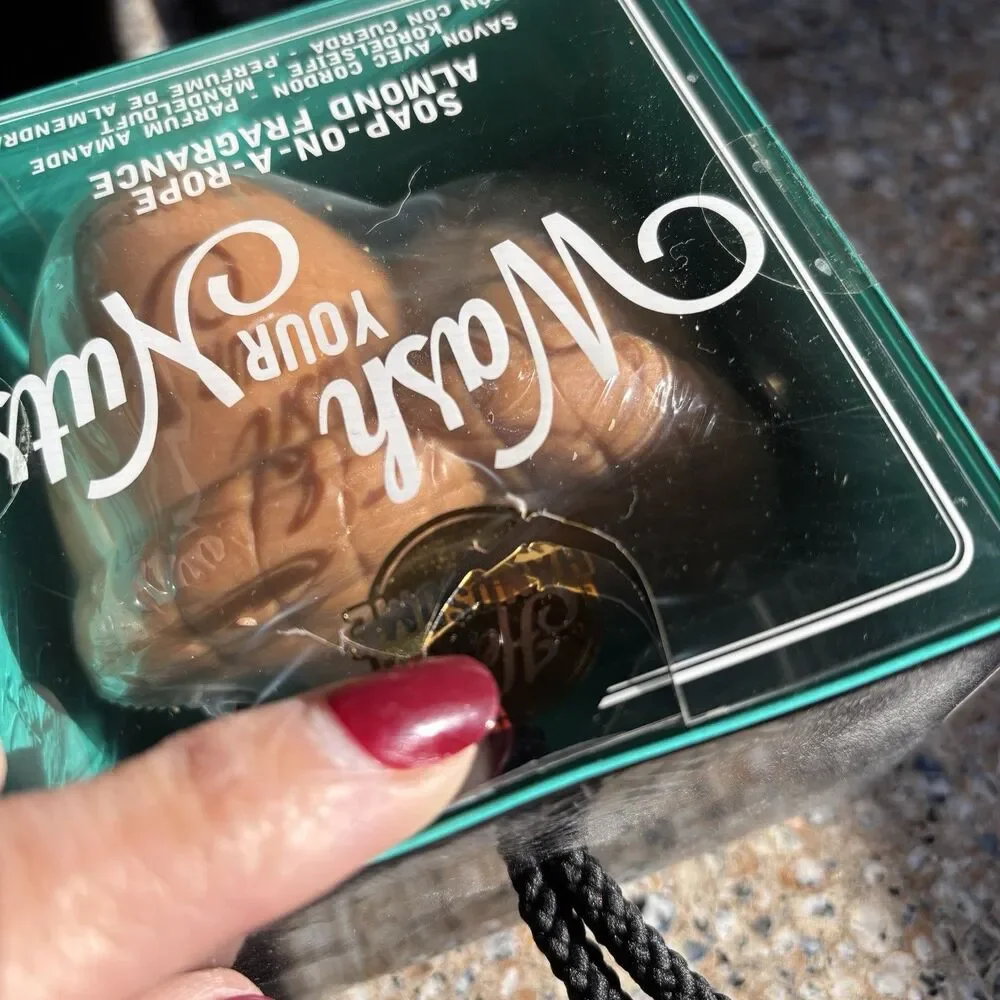 Wash Your Nuts Novelty Soap On A Rope Almond Fragance 9.2 oz, Funny Gift Acorns